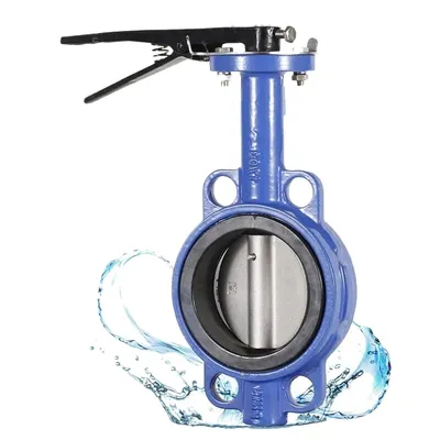 Marine ANSI API PTFE Tuas Besi Opreated Wafer Lug Butterfly Valve