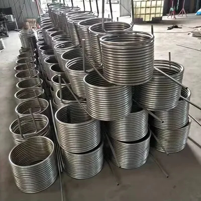Kinerja Tinggi 304 316L Stainless Steel Round Pipe Heat Exchanger Coil Coil Tube