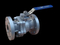 Pabrik secara langsung memasok 2pc CS flange ujung apung api6d katup bola 150lb 300lb 600lb