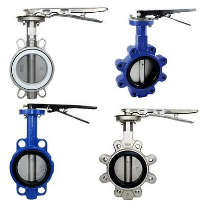 ANSI API CF8 DI CI EPDM PTFE Kuat Kuat Tuas Besi ulet Opreated Wafer Lug Butterfly Valve Dijual