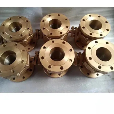 OEM suhu rendah Flange laut laut ANSI 150 Bronze C95800 Split Body Ball Valve