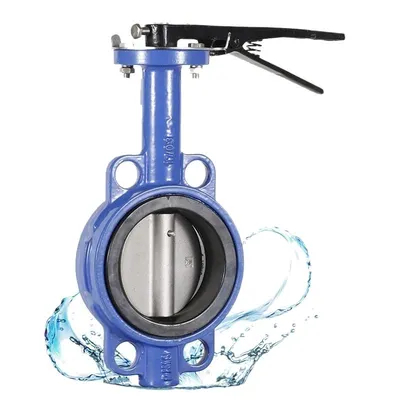 Grosir Marine Ansi API PTFE Tuas Besi Opreated Wafer Lug Butterfly Valve
