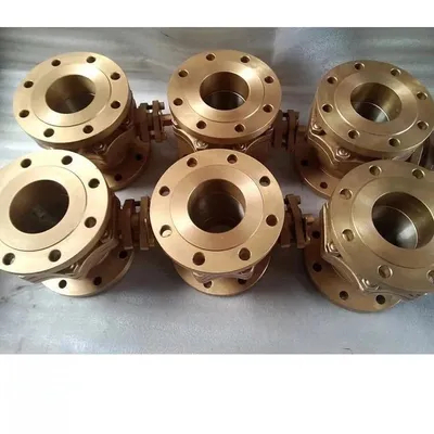 Flange laut laut suhu rendah ANSI 150 perunggu C95800 Split Body Ball Valve Dijual